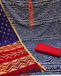 Harsha Blue Heavy Cotton Dress Material