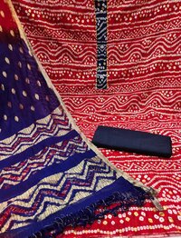 Harsha Red Heavy Cotton Dress Material