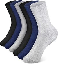 Mens Mid Crew Socks - Cotton, Durable Design For All Seasons | Comfortable, Moisture-wicking, Odor-free, Gentle On Skin