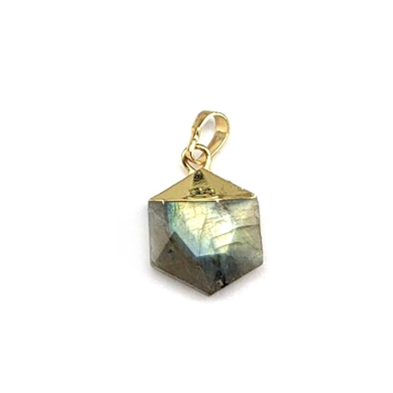 10mm Hexagon Shape Electroplated Pendant Charm