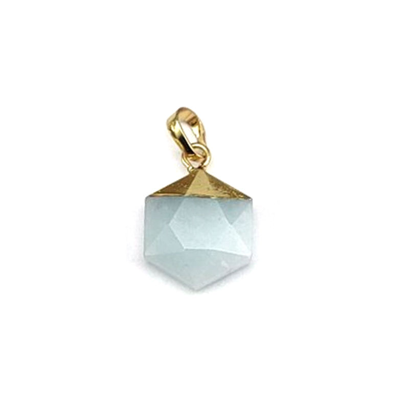 10mm Hexagon Shape Electroplated Pendant Charm