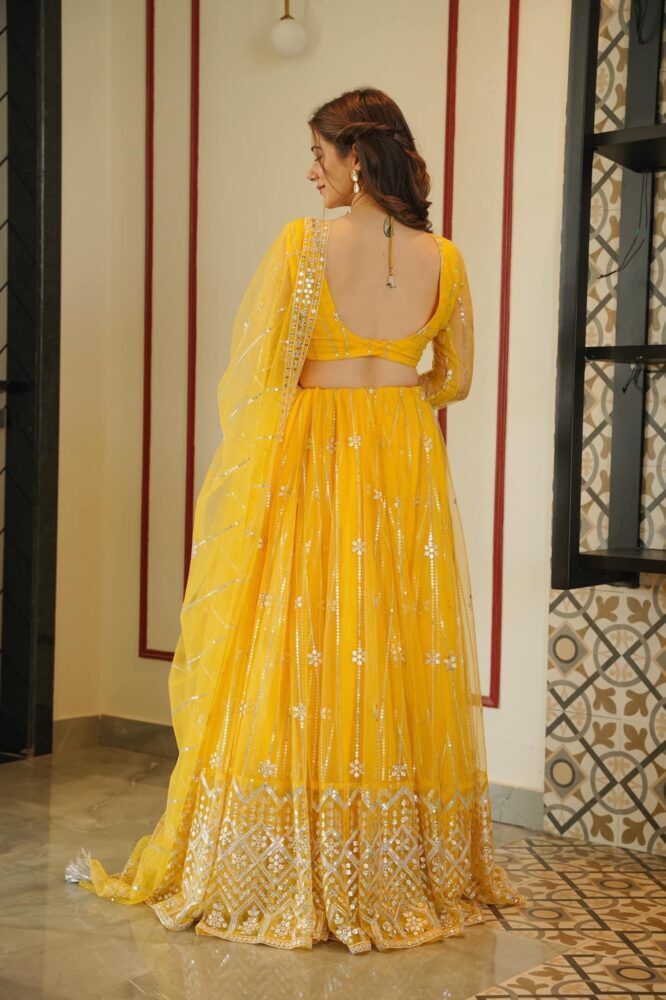 Women Wedding Haldi Collection Lehenga Choli With Dupatta...
