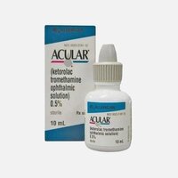 Acular Eye Drops - Ketorolac Tromethamine 0.5% w/v, 5ml | Post-operative Pain Relief, Ophthalmic Solution, Recommended Dosage by Doctor, Minimal Side Effects, Store Below 30Â°C