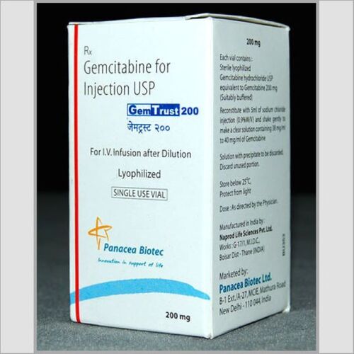Gemcetabine for Injection USP 200 mg By CYTONOVA LABS INTERNATIONAL PRIVATE LIMITED