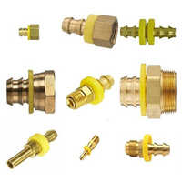 Brass Push On Hose Barbs - Rigid Metal, Multiple Sizes Available | High Pressure Grip For Automotive & Industrial Plumbing Applications