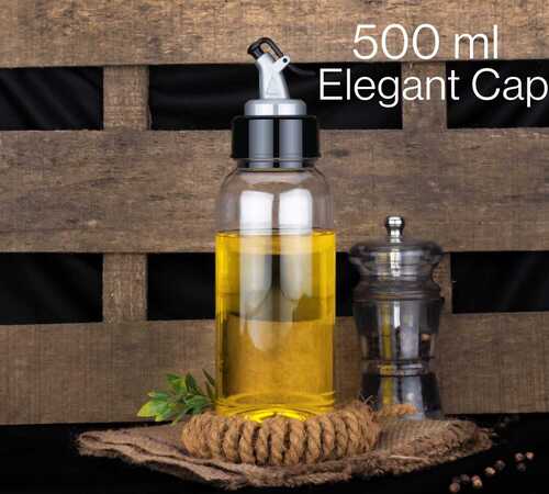 PLASTIC KITCHEN OIL DISPENSER 500 ML ELEGANT CAP