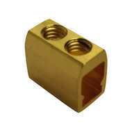 1-2 Inch Golden Brass Fuse Connector - Golden Brass Construction, Ip54 Protection Level | Suitable For Fuse-bases And Fuse-switch Assemblies