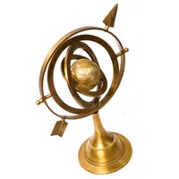 Vintage Antique Brass Armillary Sphere World Globe with arrow nautical Brass Armillary with Stand
