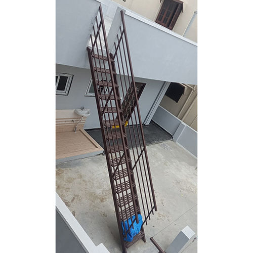 Easily Assembled Mild Steel Penthouse Straight Staircase