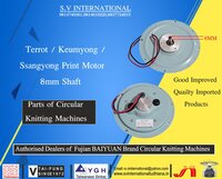 Terrot / Keumyong / Ssangyong Print Motor 8MM Shaft