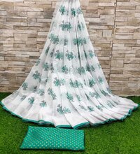semi linen cotton saree