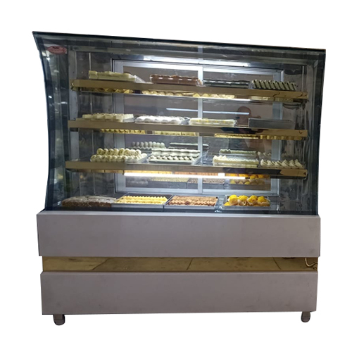 Stainless Steel Display Counter - Polished Silver Finish | Durable Metal Design, Optimal Display Solution
