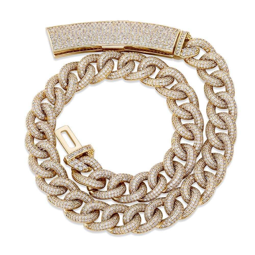 Miami Diamond Cuban Chains In Lab Grown Diamonds 10k White Gold