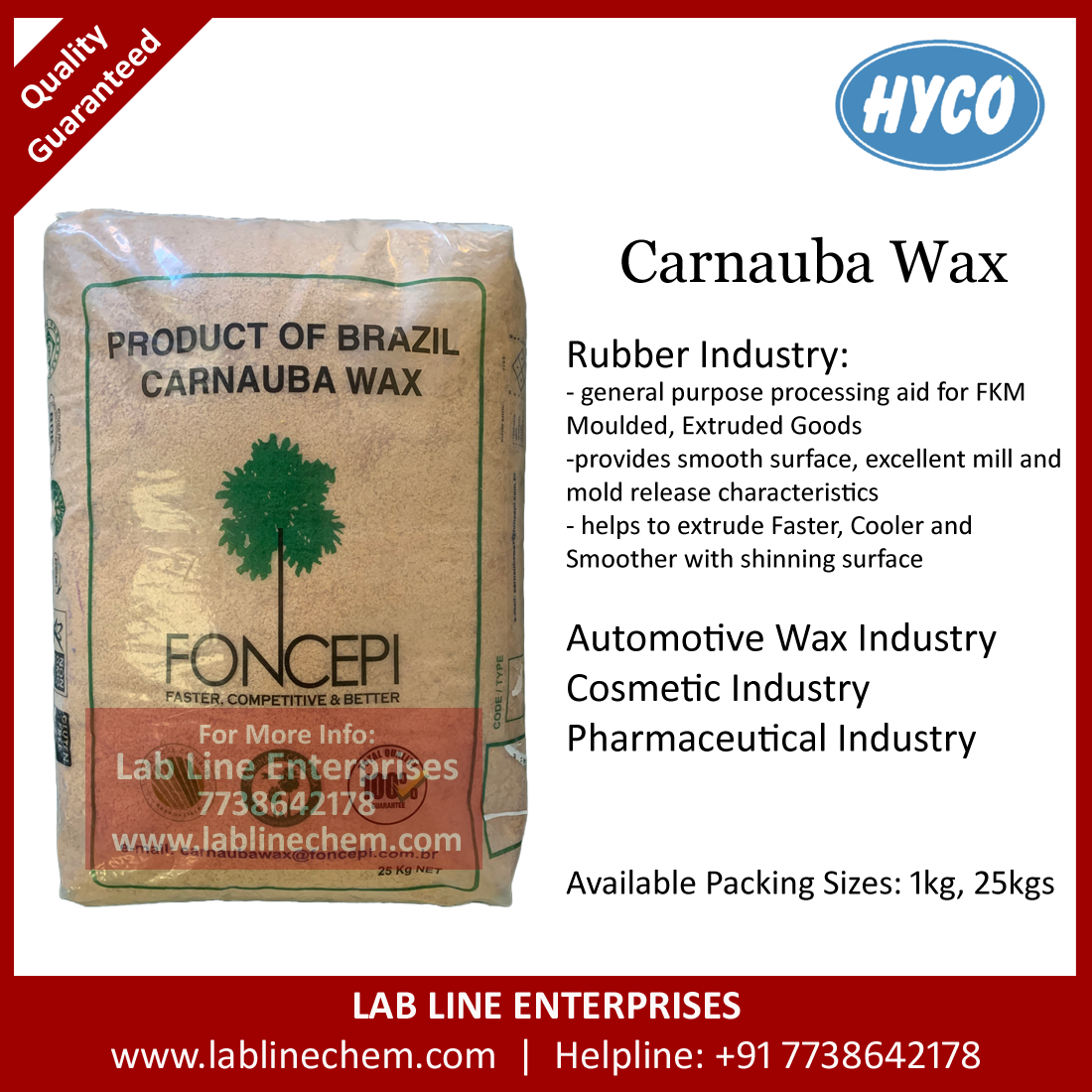 Carnauba Wax Flakes