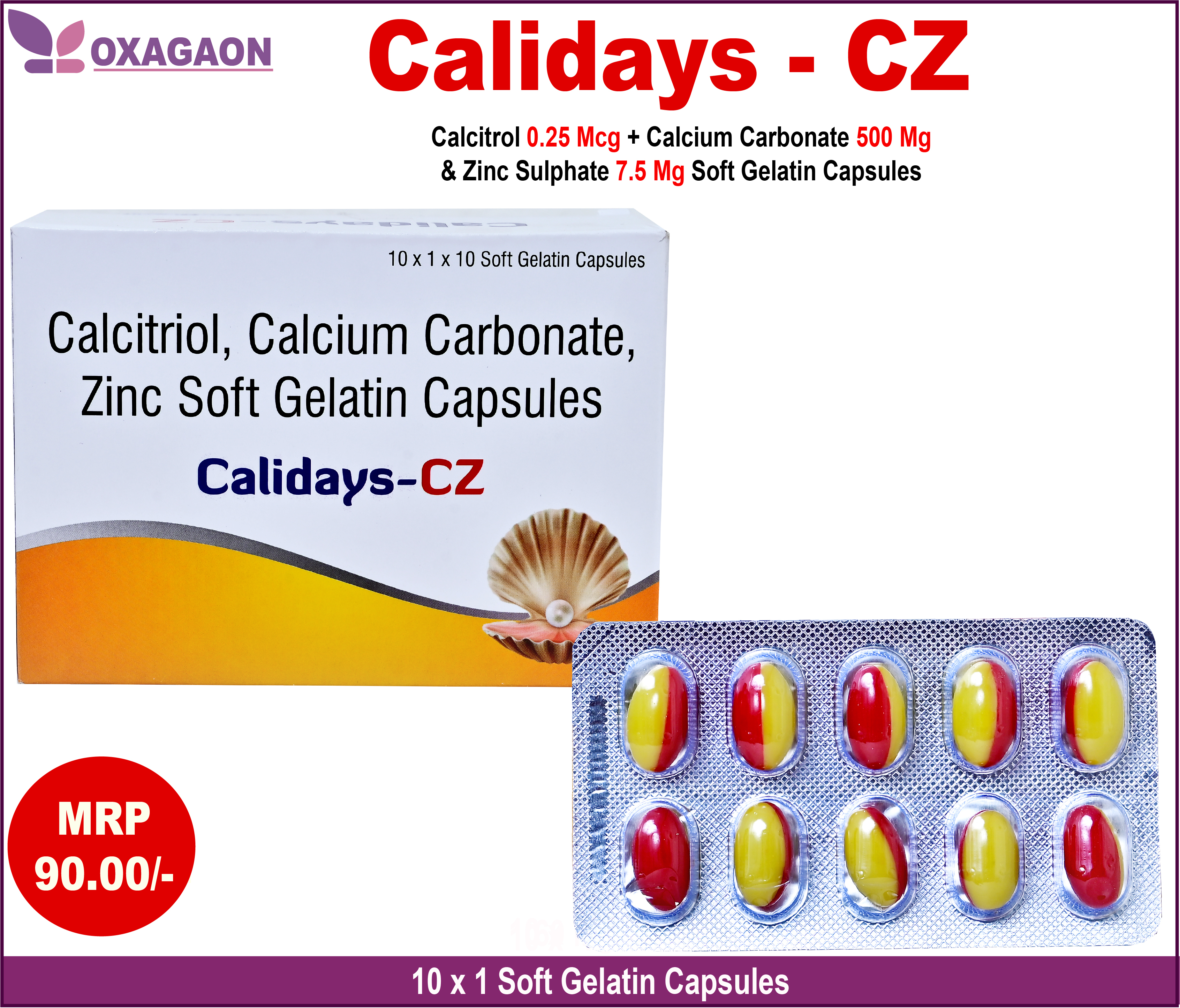 Calcitriol Calcium Carbonate And Zinc Sulphate Softgel Capsules