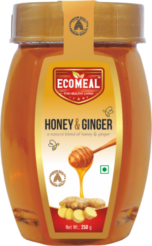 Organic Ginger Honey - First Class, Moisture Nil | Delicious Taste with High Nutritional Values for Daily Digestive Support