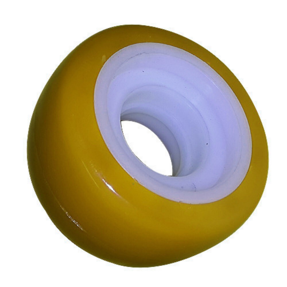 Heavy Duty Trolley Wheel - Polyurethane and Nylon, 125 mm x 50 mm | Glossy Finish, Heavy Duty Load Capacity, No Brake