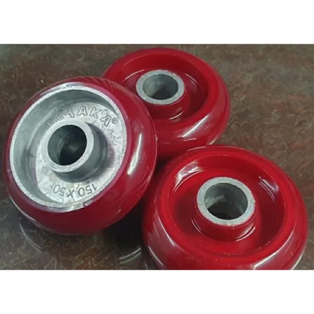 Aluminum Pu Wheel - Hole Size: Standard 8 Mm Millimeter (Mm)