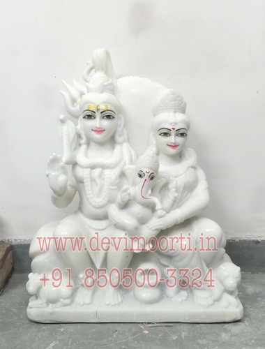 Marble Shiv Parivaar Statue