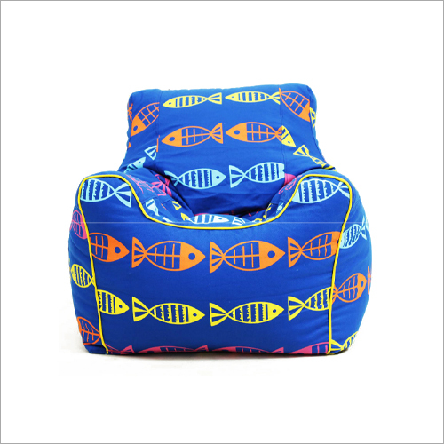 Printed Bean Bag - Fade-Resistant Canvas, Polished Finish with Durable Seam Strength and Convenient Carry Handle