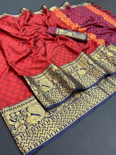 Devdat Maroon Cotton Silk Saree