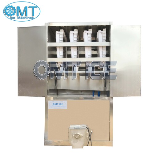 1000kg/24hrs Industrial Cube Ice Machine Edible Square Cube Ice