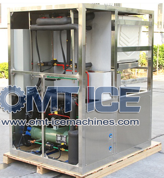 1000kg/24hrs Industrial  Cube Ice Machine Edible Square Cube Ice Maker