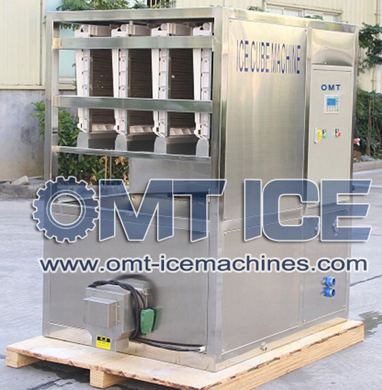 1000kg/24hrs Industrial  Cube Ice Machine Edible Square Cube Ice Maker