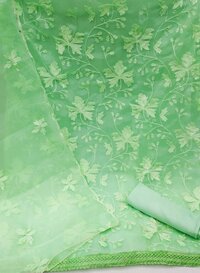 Avani Green Organza Dress Material