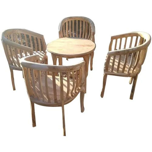 Wooden Cafe Chair Table Set