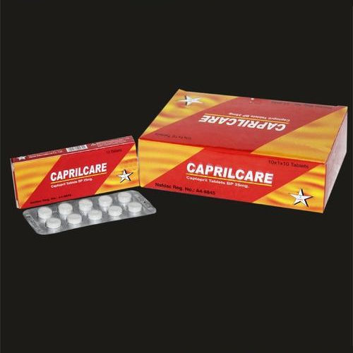 Caprilcare 25Mg Captopril Tablets Bp Dry Place