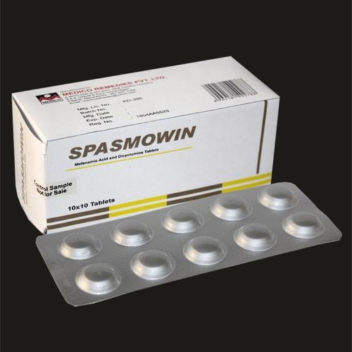 Spasmowin Mefenamic Acid And Dicyclomine Tablets