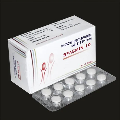 Spasmin 10mg Hyoscine Butyl Bromide Tablets BP