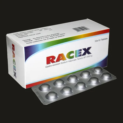 Racex 200mg Sodium Valproate Enteric Coated Tablets Bp Grade: Medical Grade