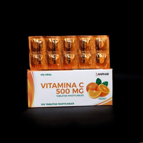 500Mg Vitamin C Chewable Tablets Cool & Dry Place