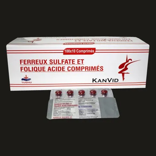 Kanvid Ferreux Sulphate With Folique Acid Comprimes Tablets