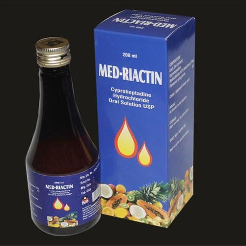 Med Reactin 200Ml Cyproheptadine Hydrochloride Oral Solution Usp Syrup General Medicines