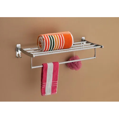 Glossy Stainless Steel Towel Rack
