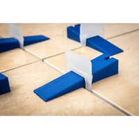 4 Mm Tile Leveler - Plastic, 4mm Size, Blue And White Color, 1000 Pcs Pack, Ideal For Flooring And Wall Tiles, High Quality For Tile Perfection