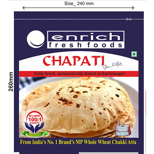 Ldpe Enrich Chapati Printed Laminated Film Pouches For Packaging