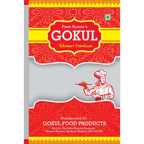 GOKUL Bikanari Namkeen Printed Laminated Film Pouches For Packaging