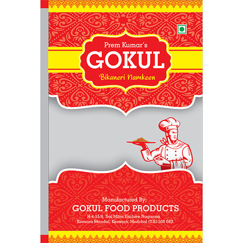 GOKUL Bikanari Namkeen Printed Laminated Film Pouches For Packaging