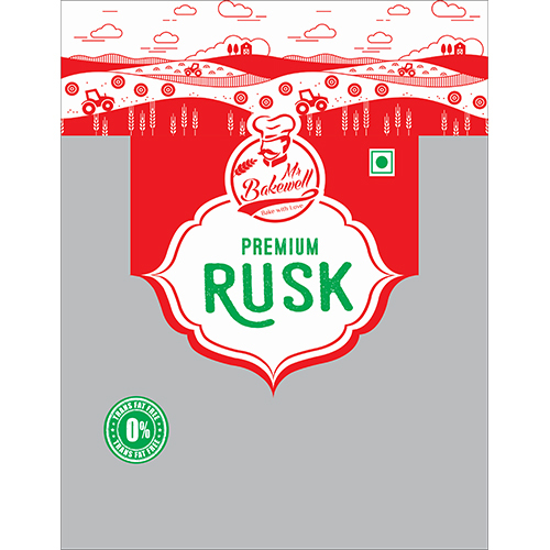 Mr Bakewell Rusk 200g Printed Laminated Film Pouches For Packaging