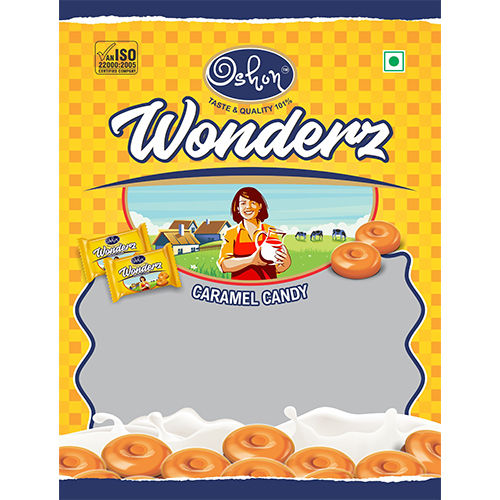 Oshon Wonderz Caramel Candy Printed Laminated Film Pouches For Packaging