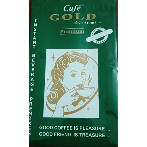 Gold Rich Aroma Printed Laminated Film Pouches For Packaging