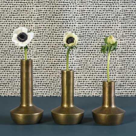 ALUMINIUM GOLD FINISH FLOWER VASE
