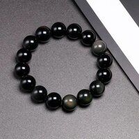 Black Obsidian Stone Bracelet