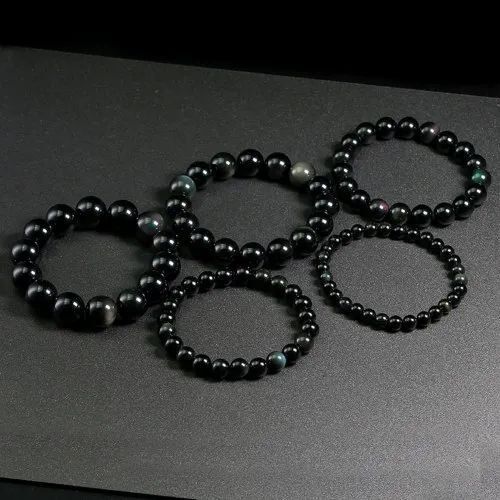 Black Obsidian Stone Bracelet