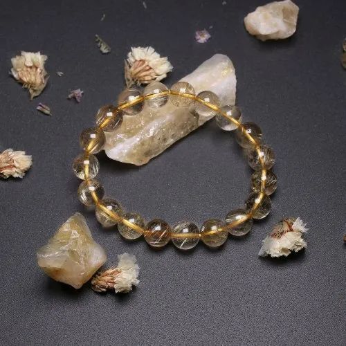 Golden Rutile Stone Bracelet