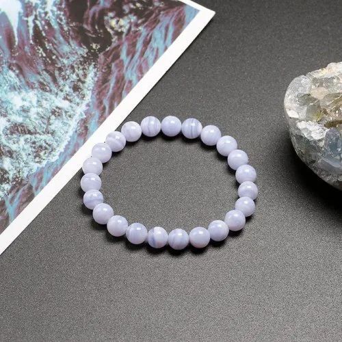 Blue Lace Agate Stone Bracelet